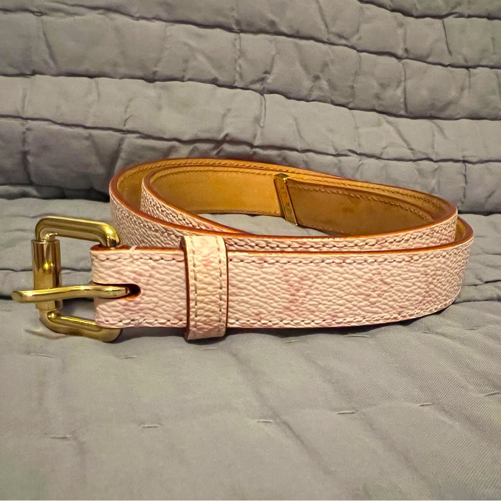 Louis Vuitton Ultra Rare Cherry Blossom Pink Monogram Belt